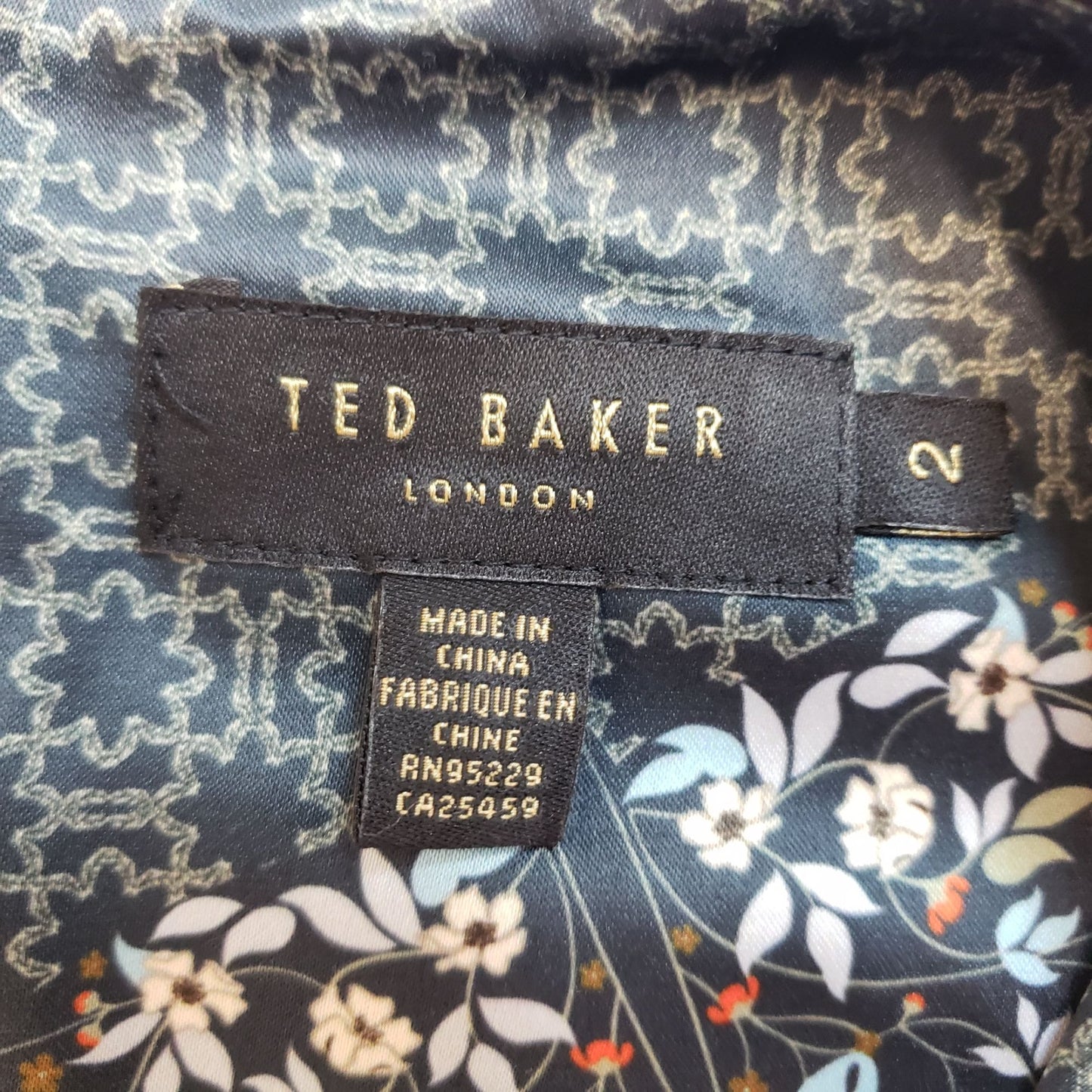 Ted Baker London Gresad Ottoman Contrast Dress Size TB 2/US 6