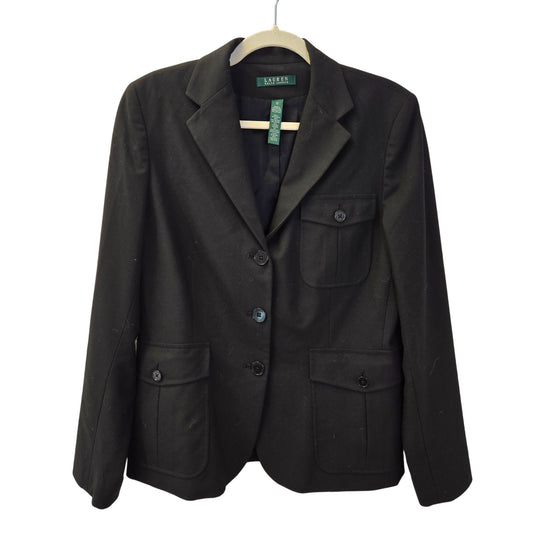 Lauren Ralph Lauren Viscose Blend Three Button Blazer Jacket Size 12