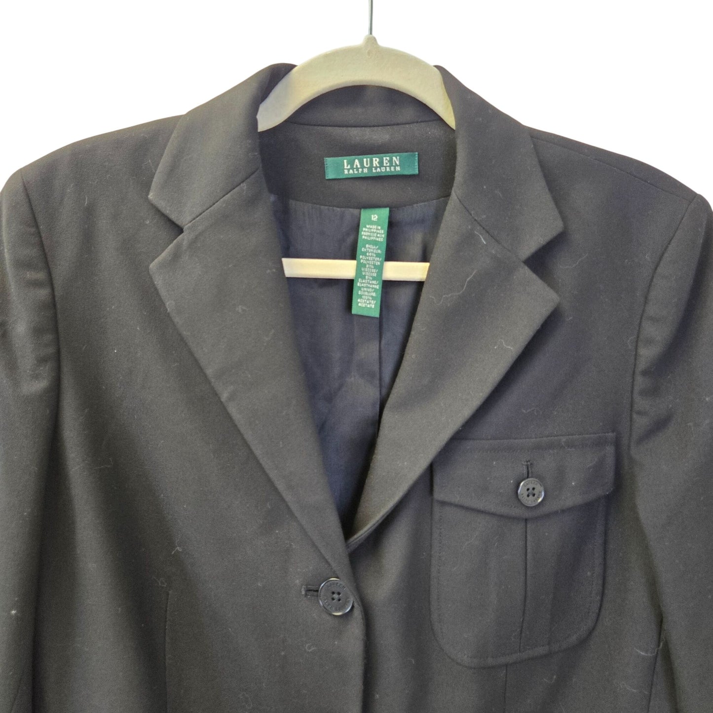 Lauren Ralph Lauren Viscose Blend Three Button Blazer Jacket Size 12