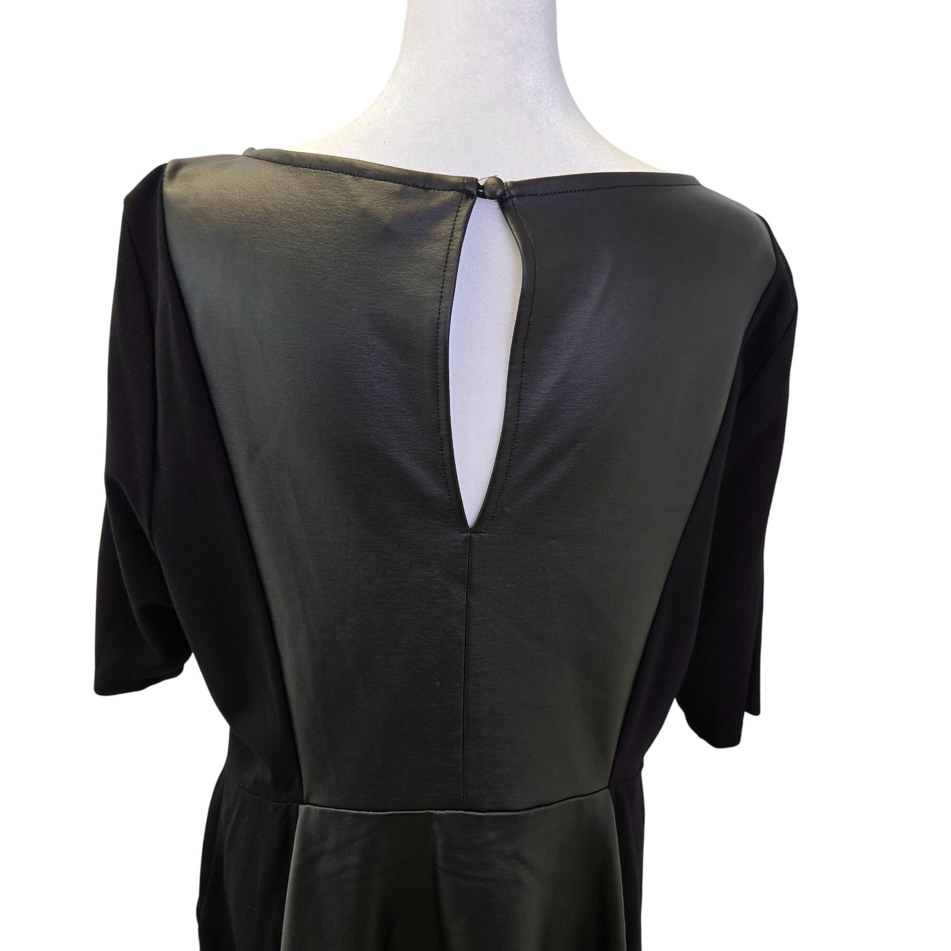 torrid leather dress Womens Faux Leather Gold And Black Plus Size Dress Torrid Size 28