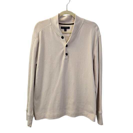 Banana Republic Thermal Knit Quarter Button Henley Top Size Medium