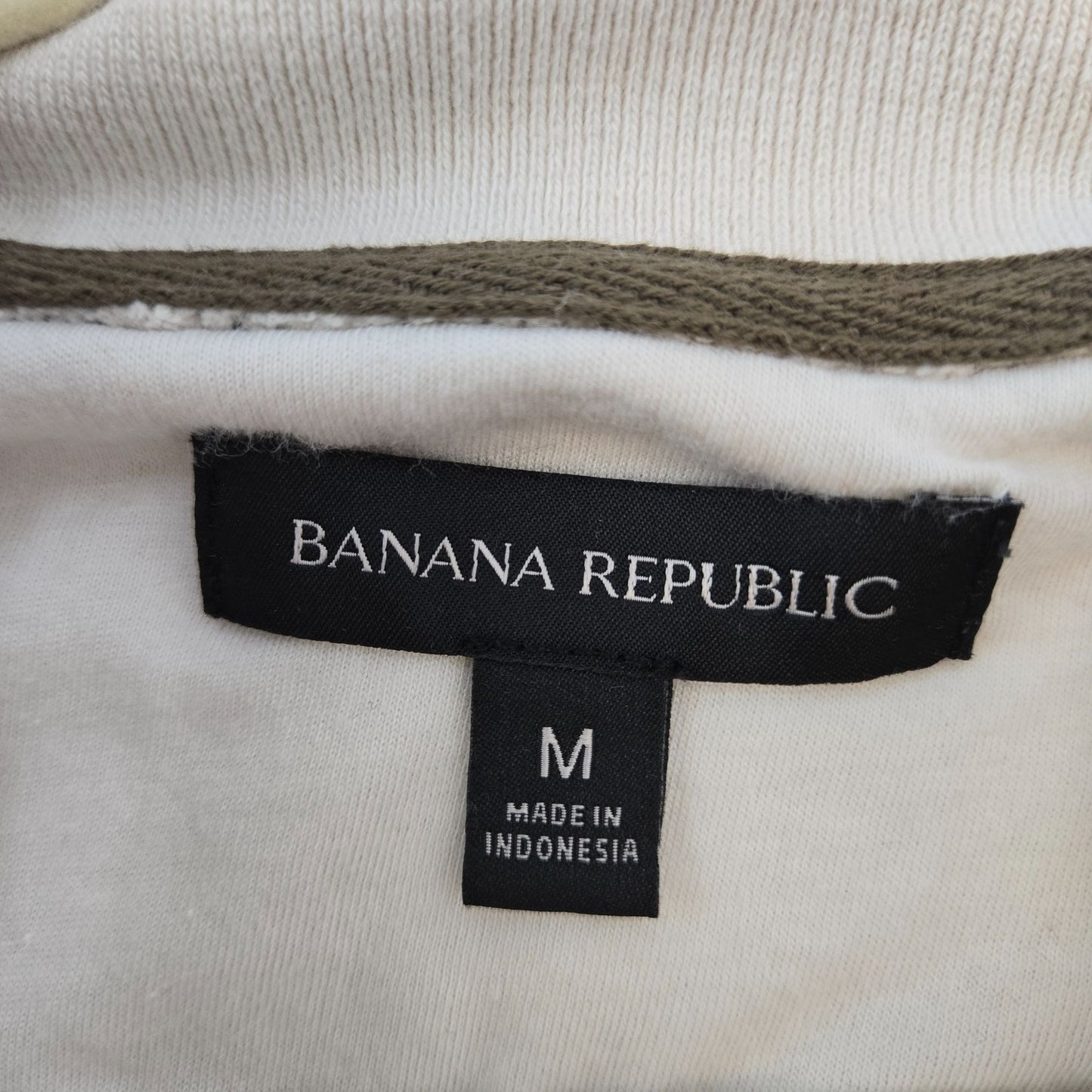 Banana Republic Thermal Knit Quarter Button Henley Top Size Medium