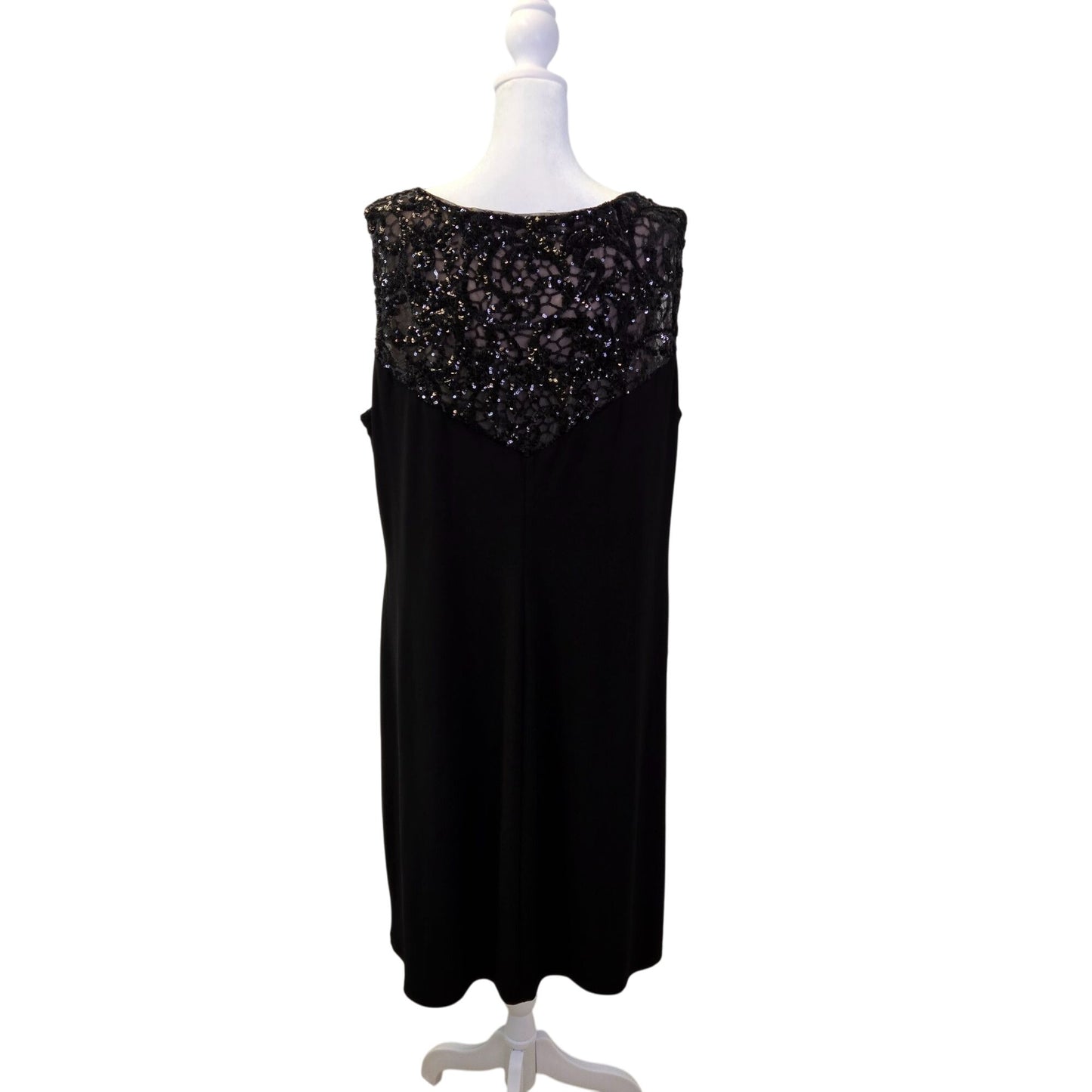 Lauren Ralph Lauren Sequin Embellished Side Ruched Dress Size 20W