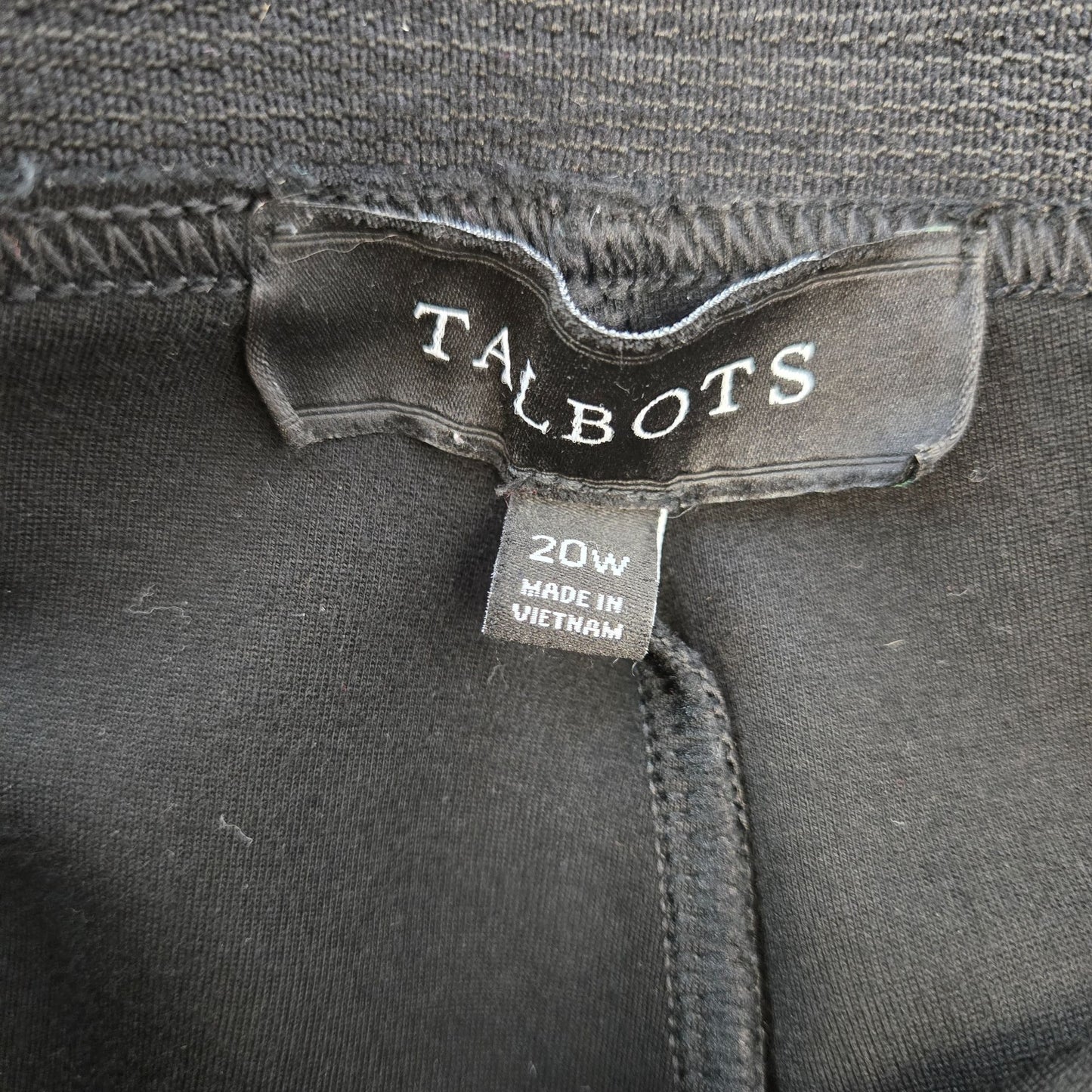 Talbots Ankle Zip Ponte Cropped Pull-On Pants Size 20W