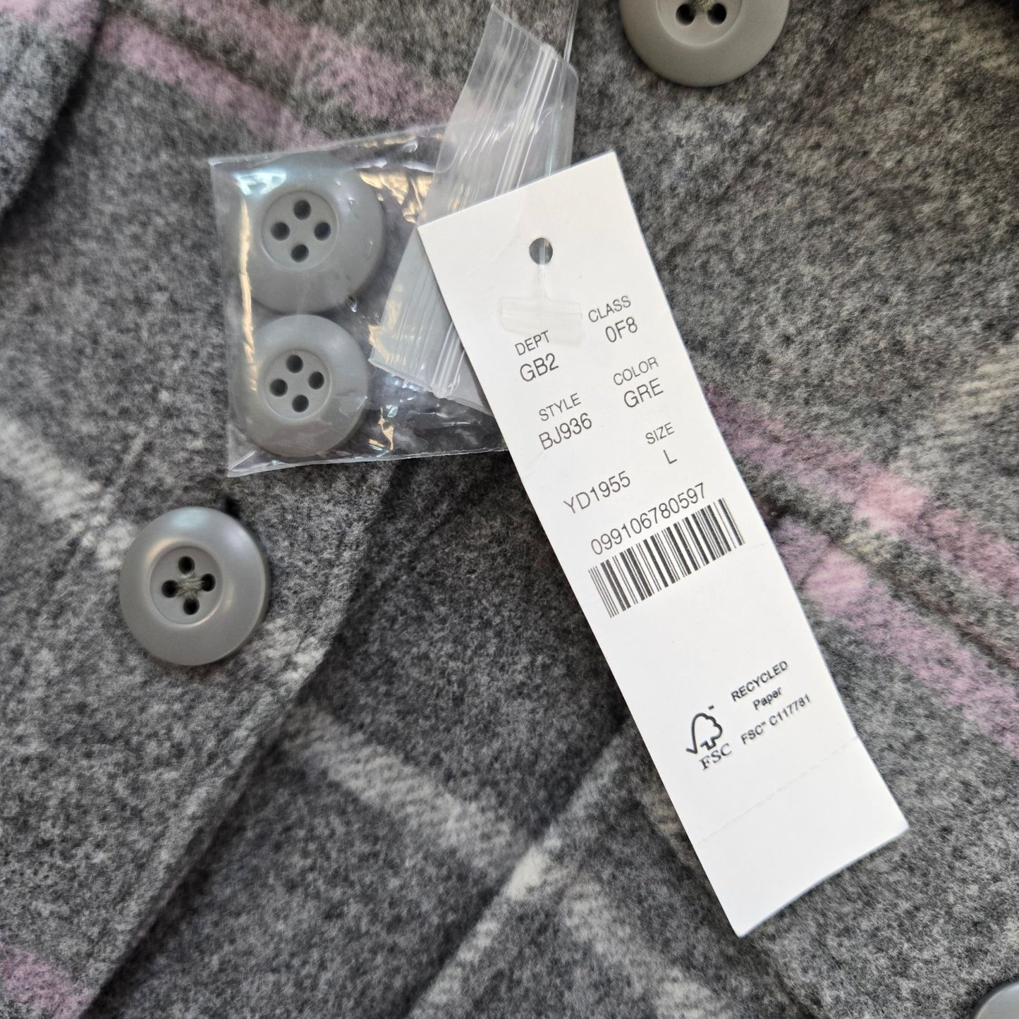 NWT J. Crew Wool Blend Plaid Shirt Jacket Shacket Size Large