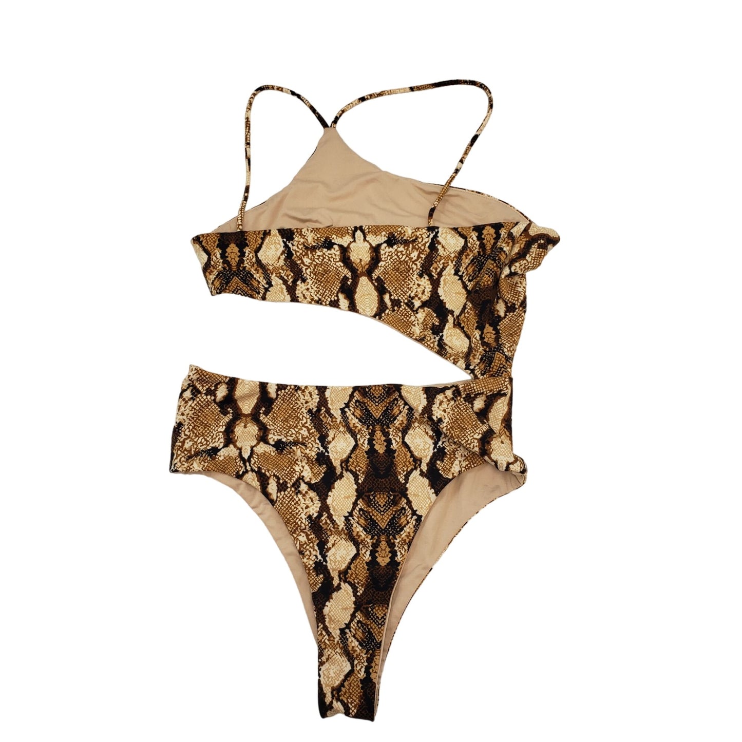 Superdown Talia Cut-Out Snake Bodysuit Size Medium