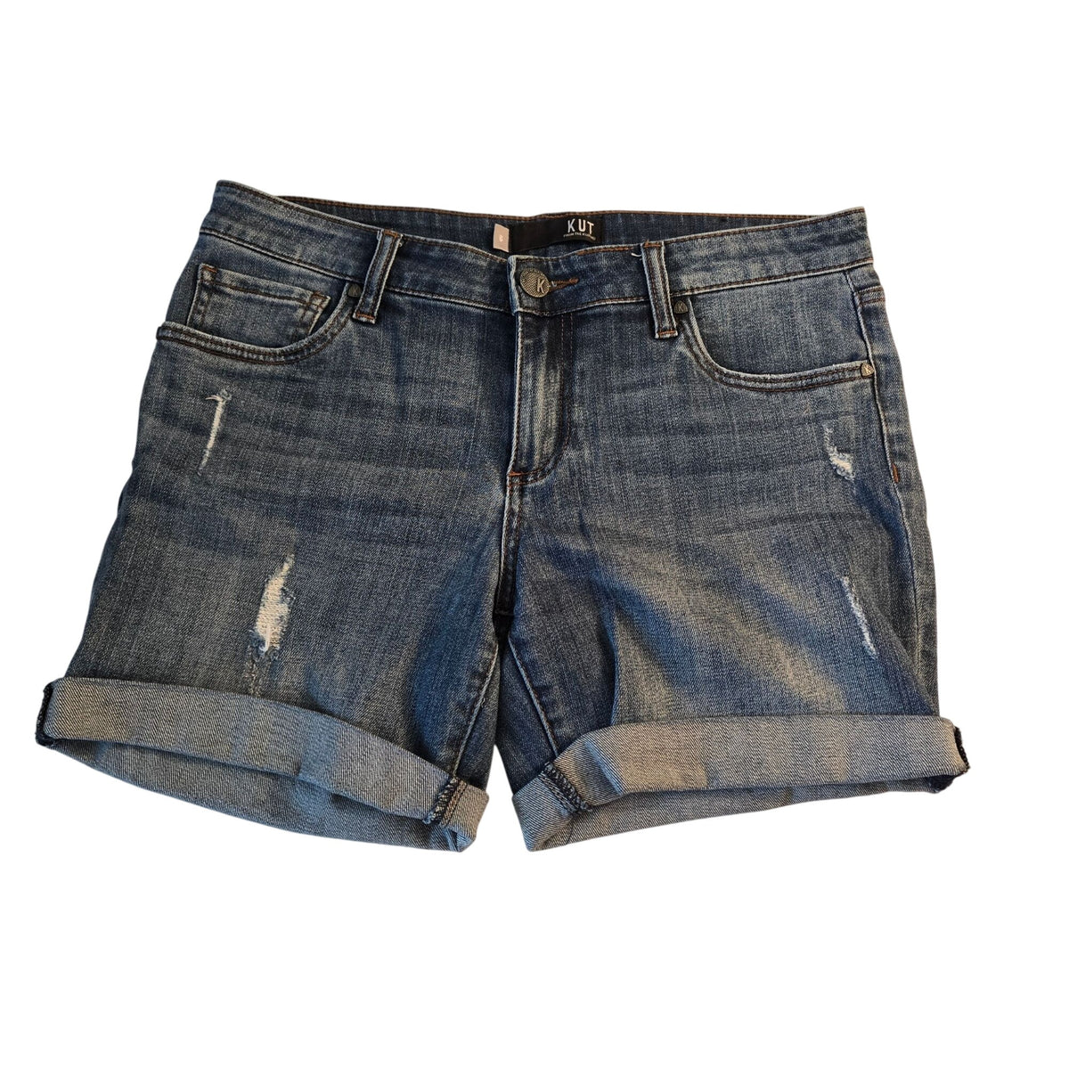 Kut from the Kloth Catherine Boyfriend Cuffed Jean Shorts Size 6