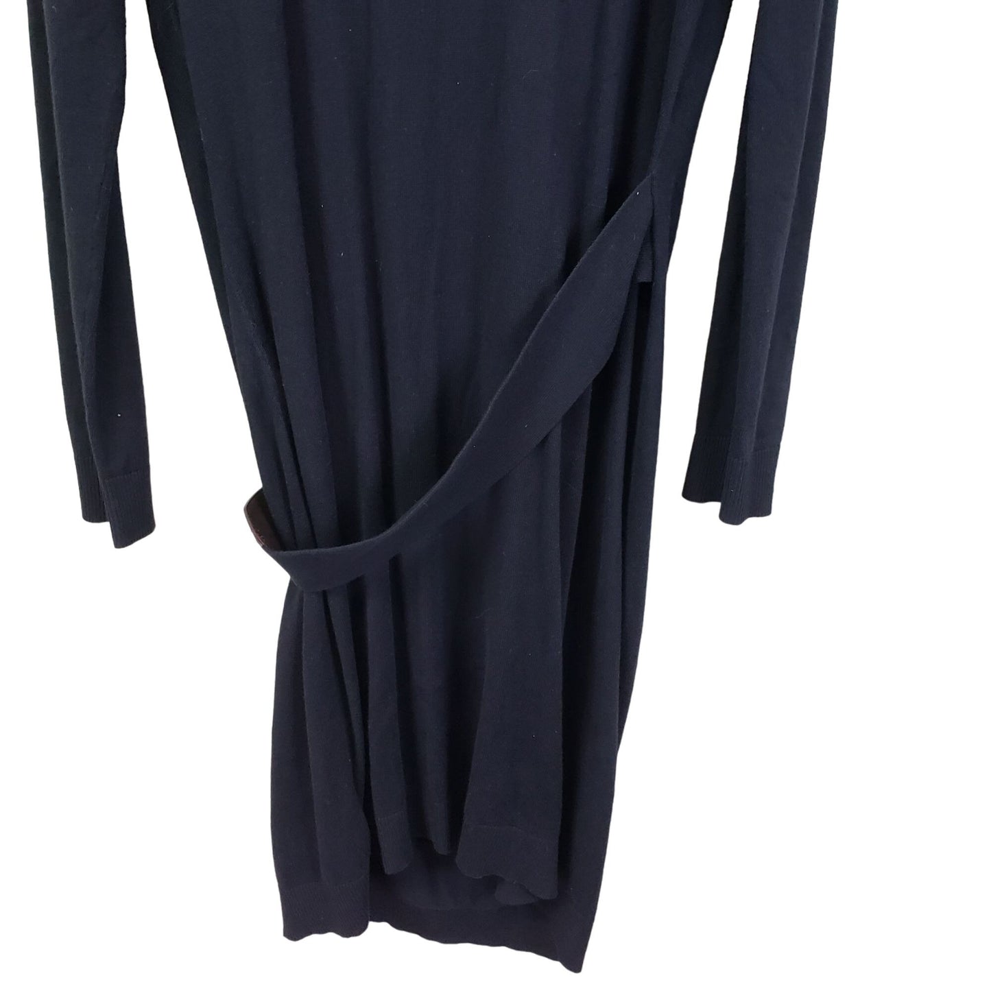 Michael Michael Kors Leather Belted Sweater Dress Size Large (est)