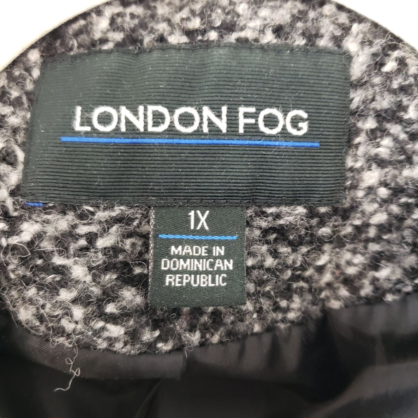 London Fog Wool Blend Tweed Jacket Coat Size 1X