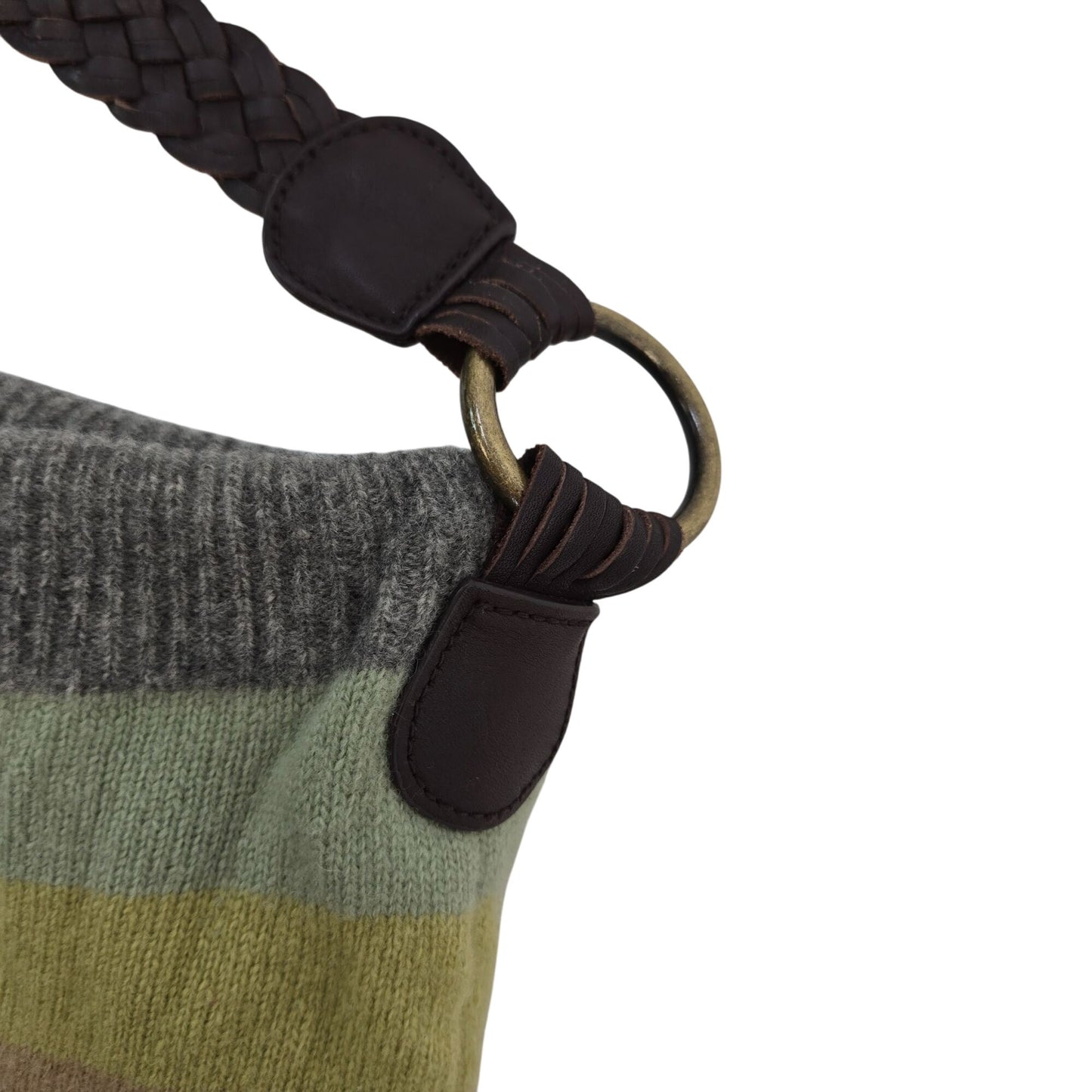 Gap 100% Lambswool Multi-Color Striped Crossbody Bag