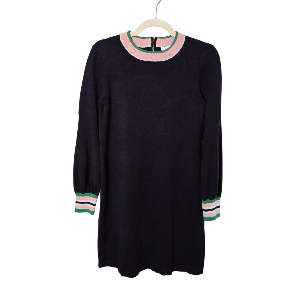 1901 Varsity Stripe Crewneck Color Block Sweater Dress Size Medium