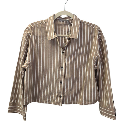 NWT Everlane The Woven Button Down PJ Top Cotton Size XS
