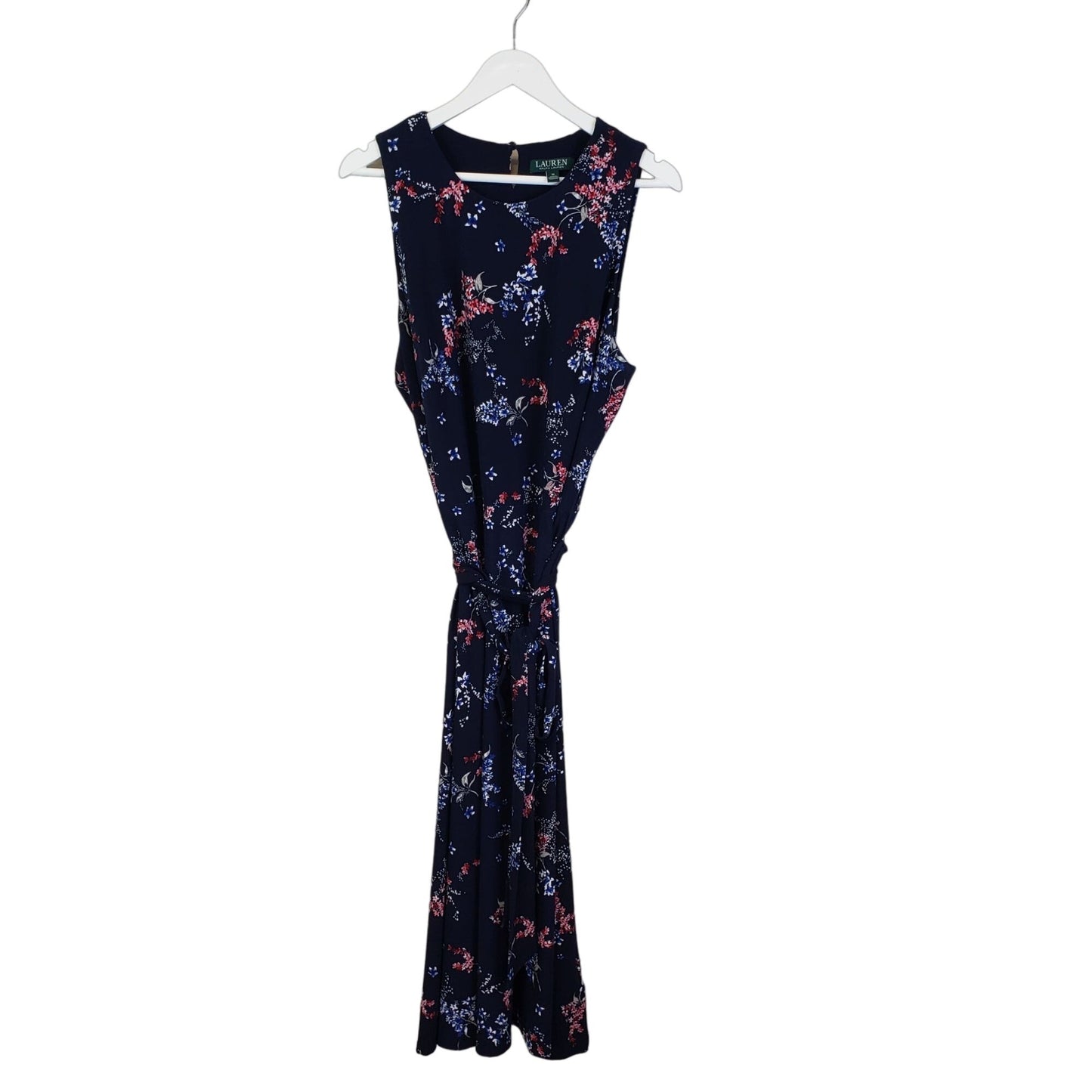 Lauren Ralph Lauren Floral A-Line Midi Dress Size 16