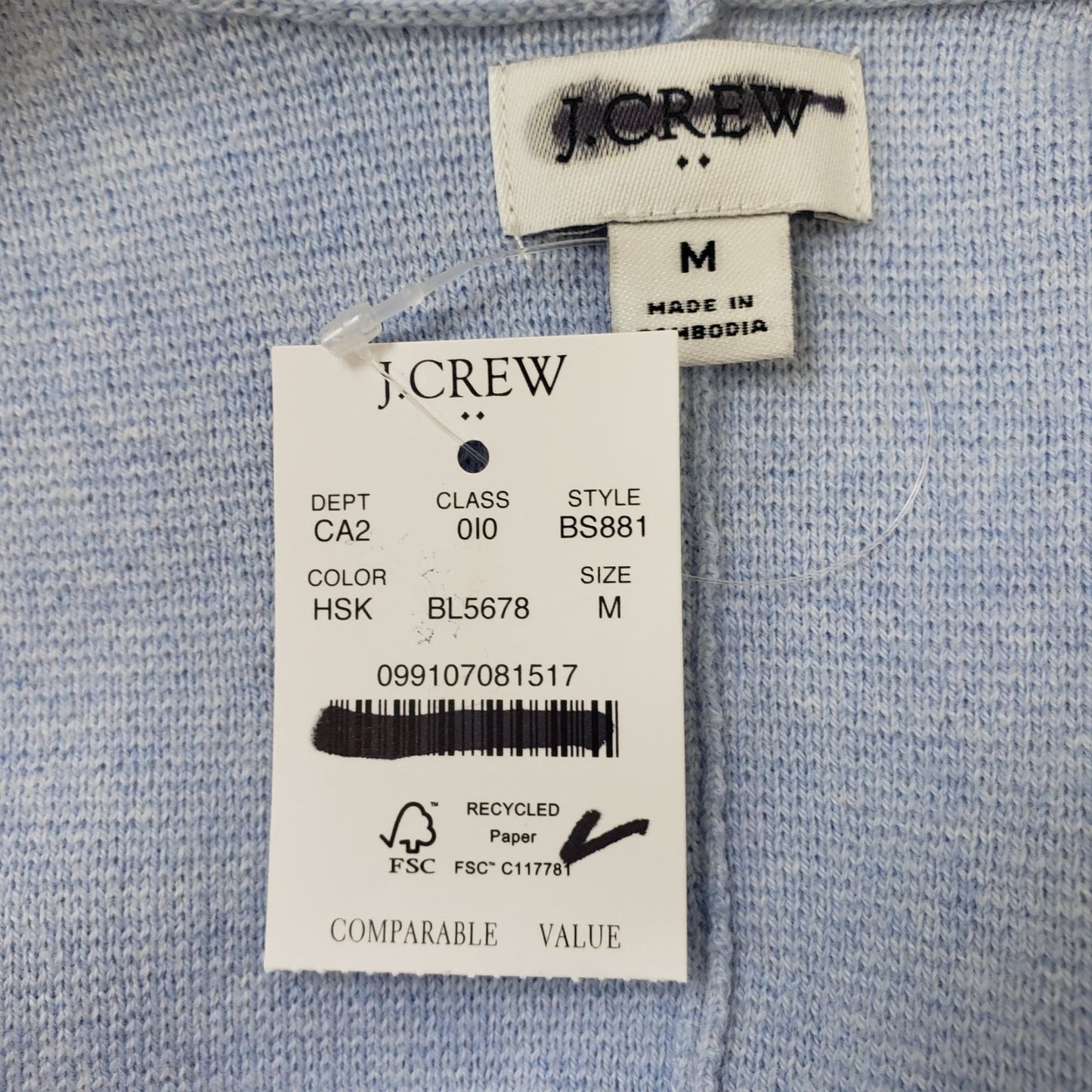 NWT J. Crew Factory Two Button Sweater Blazer Size M