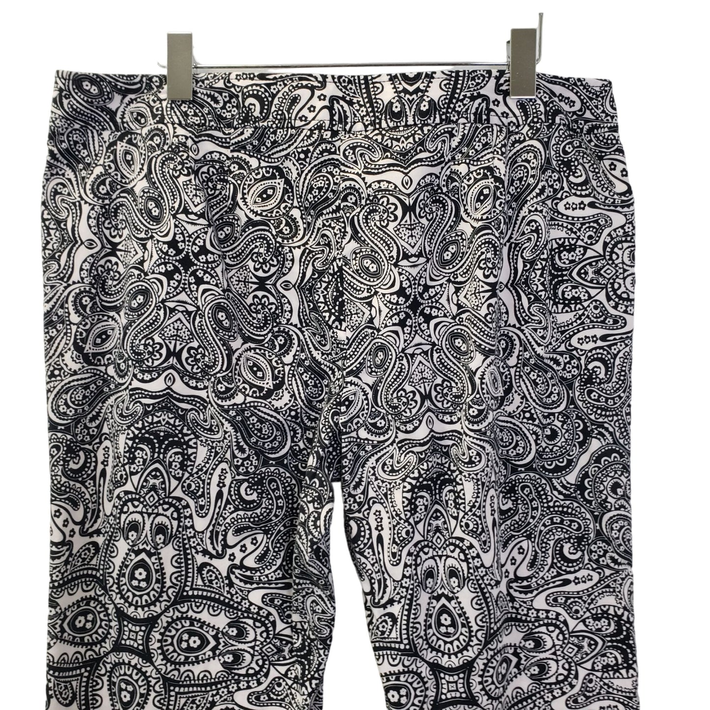 Ann Taylor Factory Signature Fit Paisley Print Crop Pants Size 14