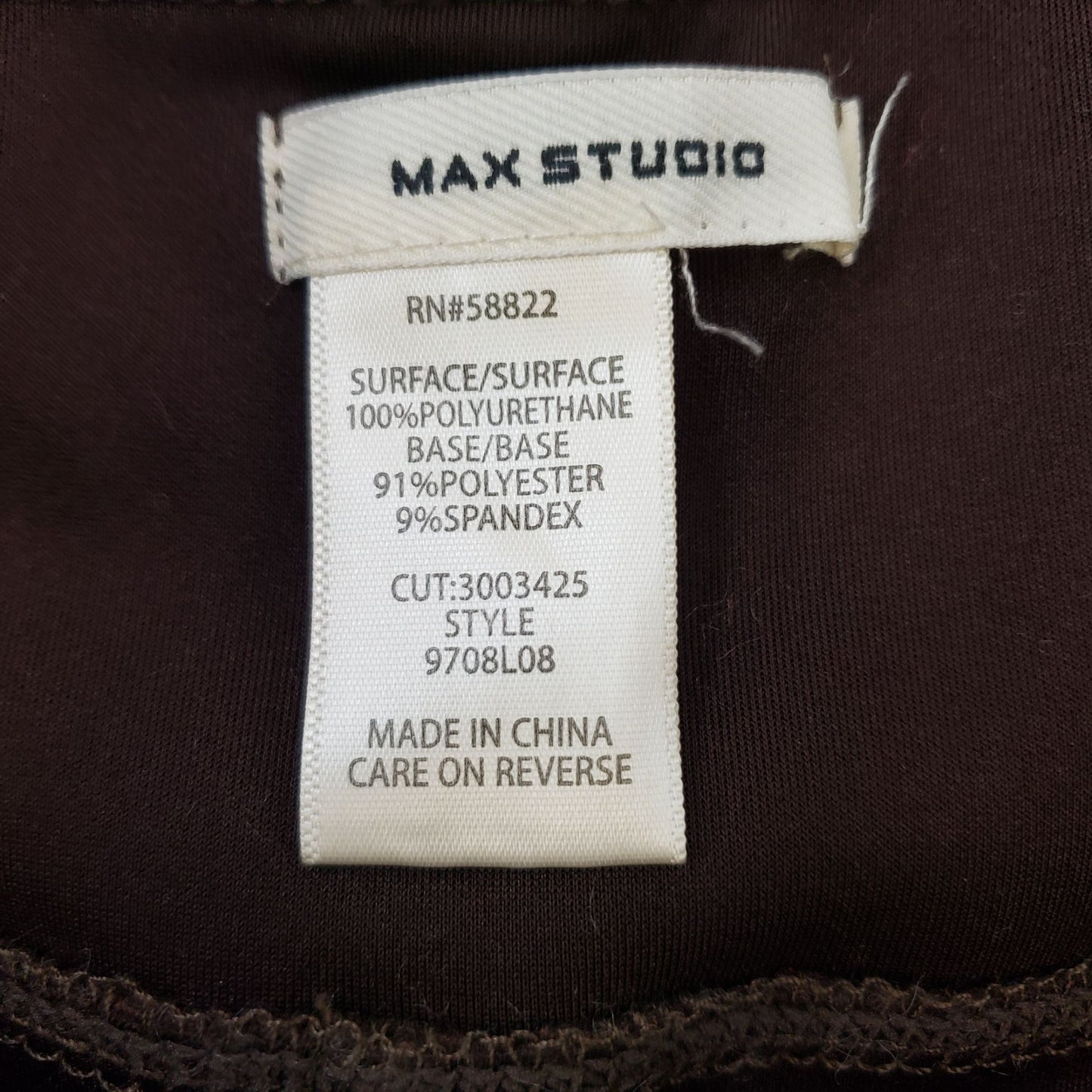 Max Studio Faux Leather Distressed Pattern Leggings Size Small (est)