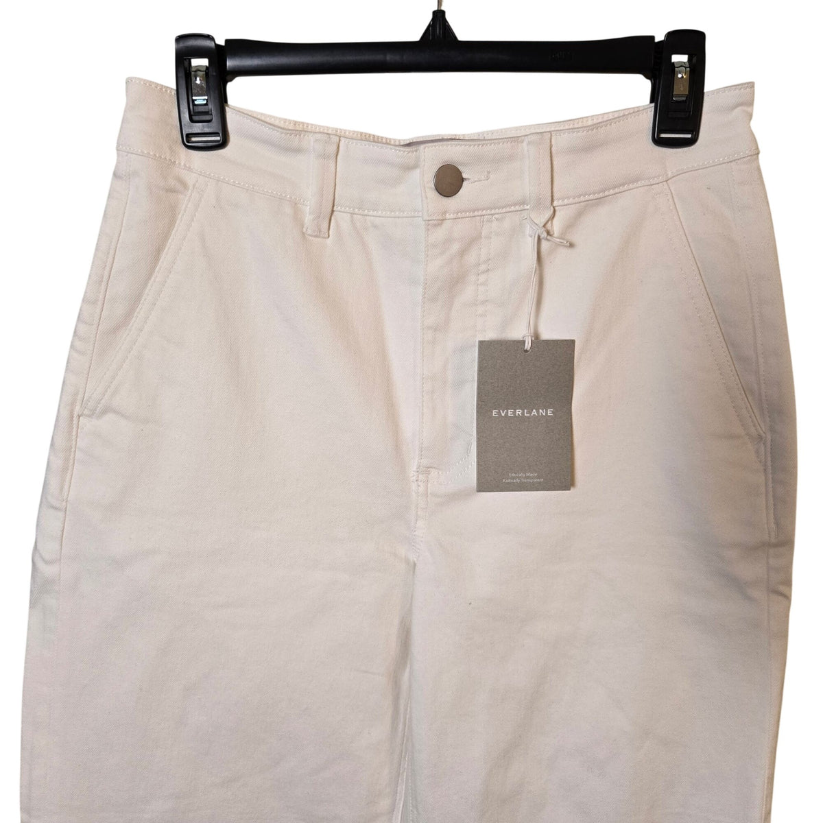 NWT Everlane Wide Leg Crop Pant in Bone Size 8