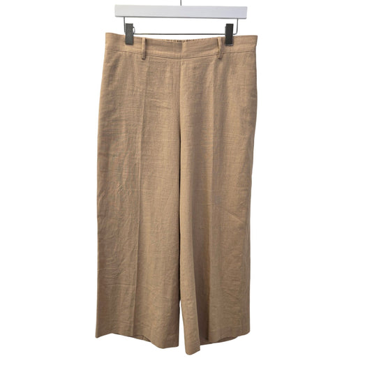 Bar III Linen & Viscose Blend Wide Leg Crop Pants Size 12