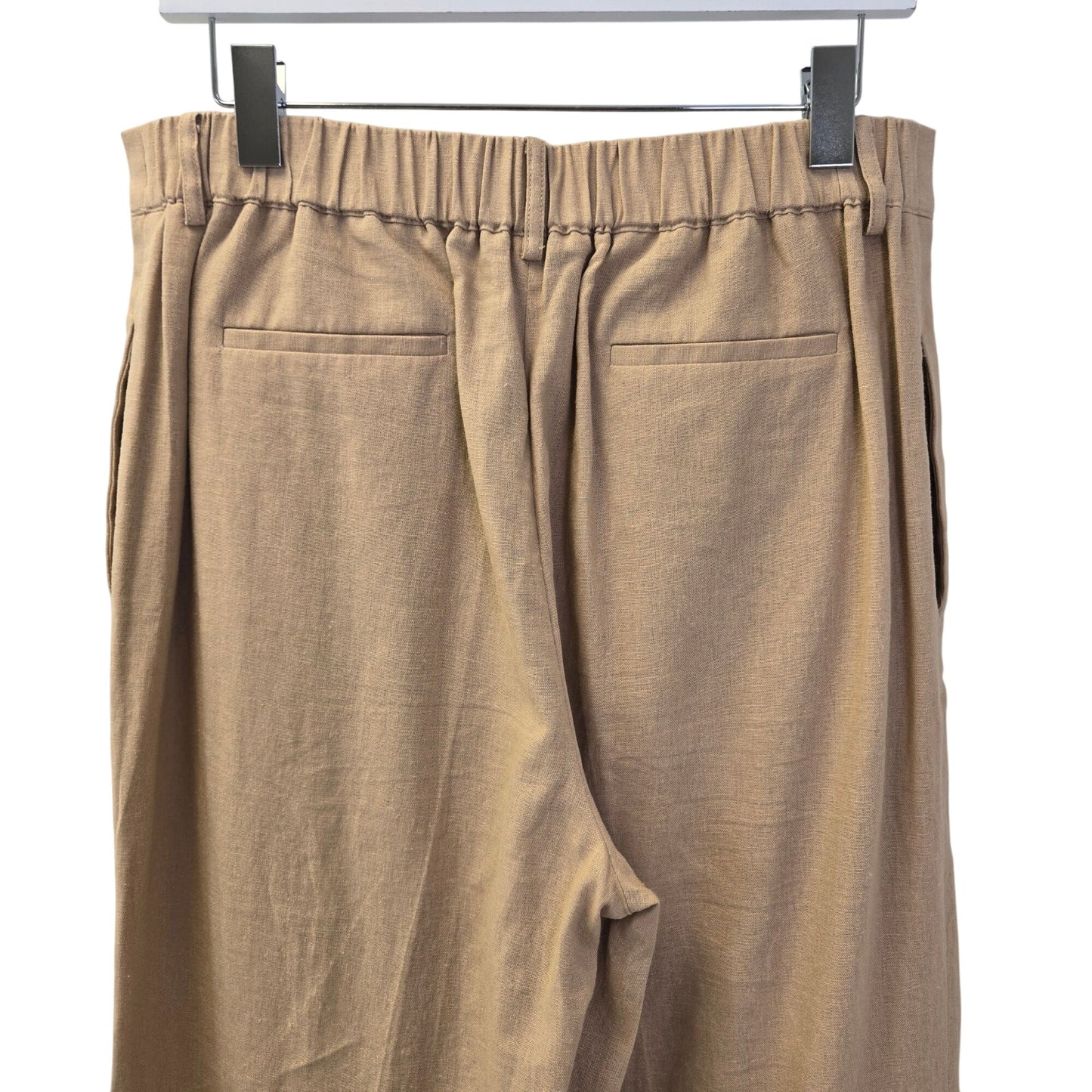 Bar III Linen & Viscose Blend Wide Leg Crop Pants Size 12