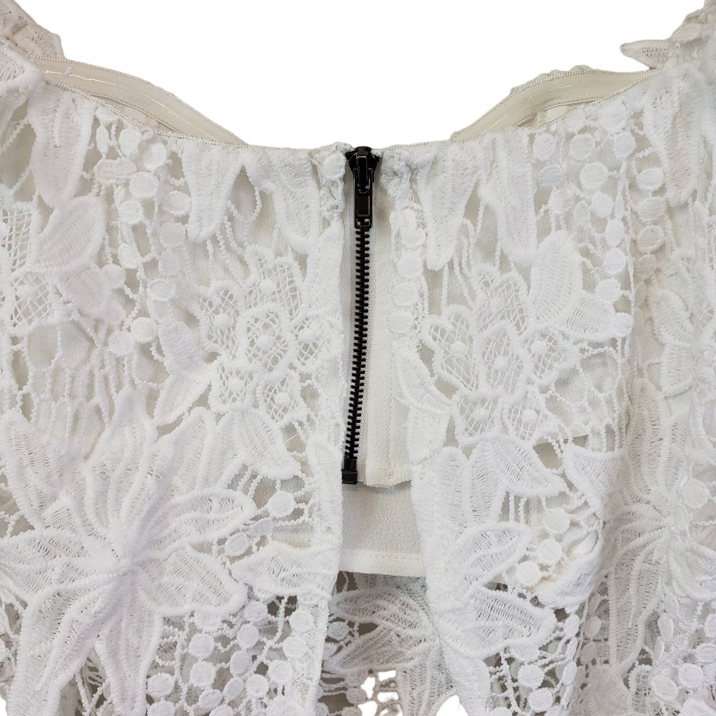 ASTR The Label Adela Lace Overlay Crop Top Size XS