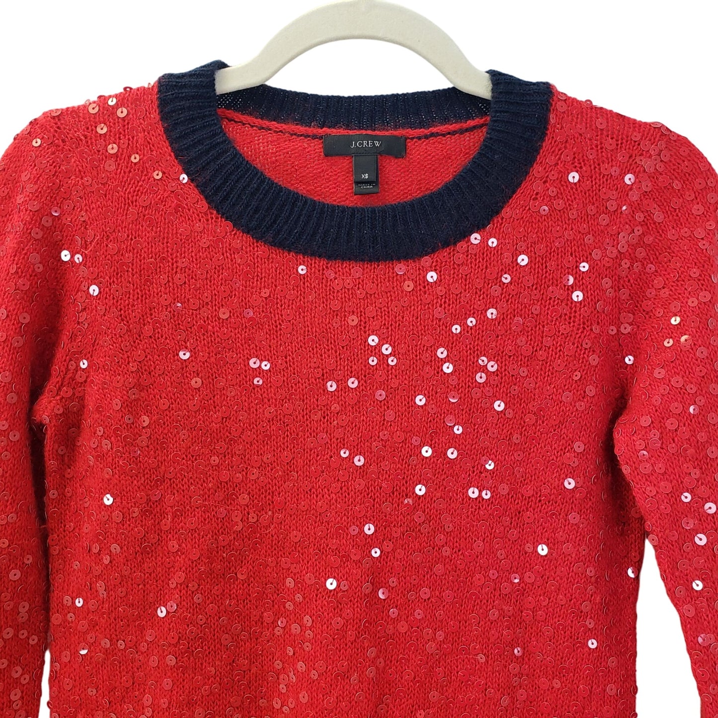 J. Crew Wool Blend Sequin Embellished Sweater Size XS