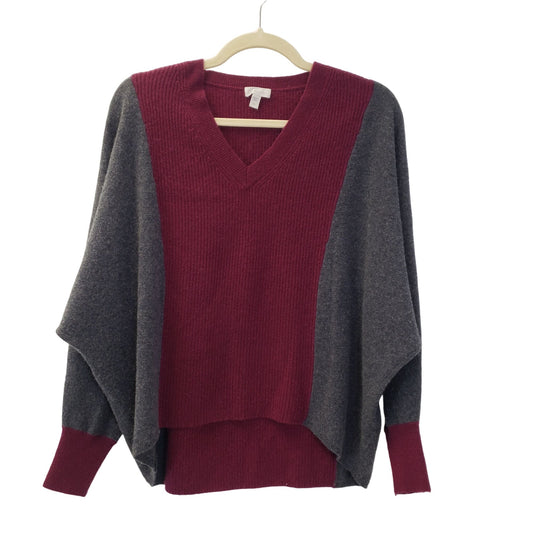 Garnet Hill Cashmere Dolman Sleeve Color Block Sweater Size XS/S