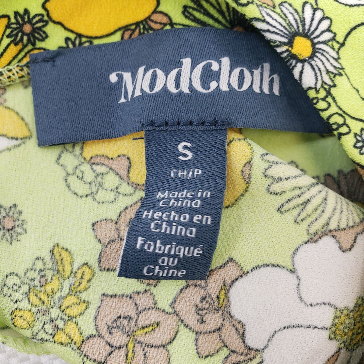 Modcloth Floral Retro 60's Mini Shift Dress Size Small