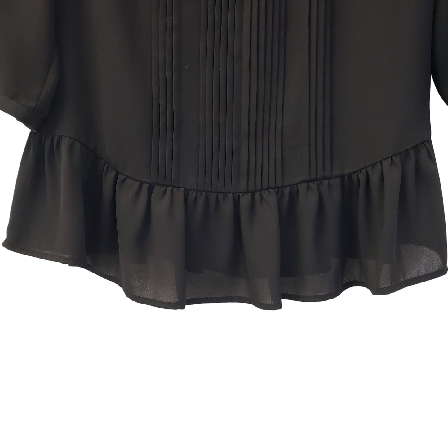 Banana Republic Pleated Peplum Hem Blouse Size Small