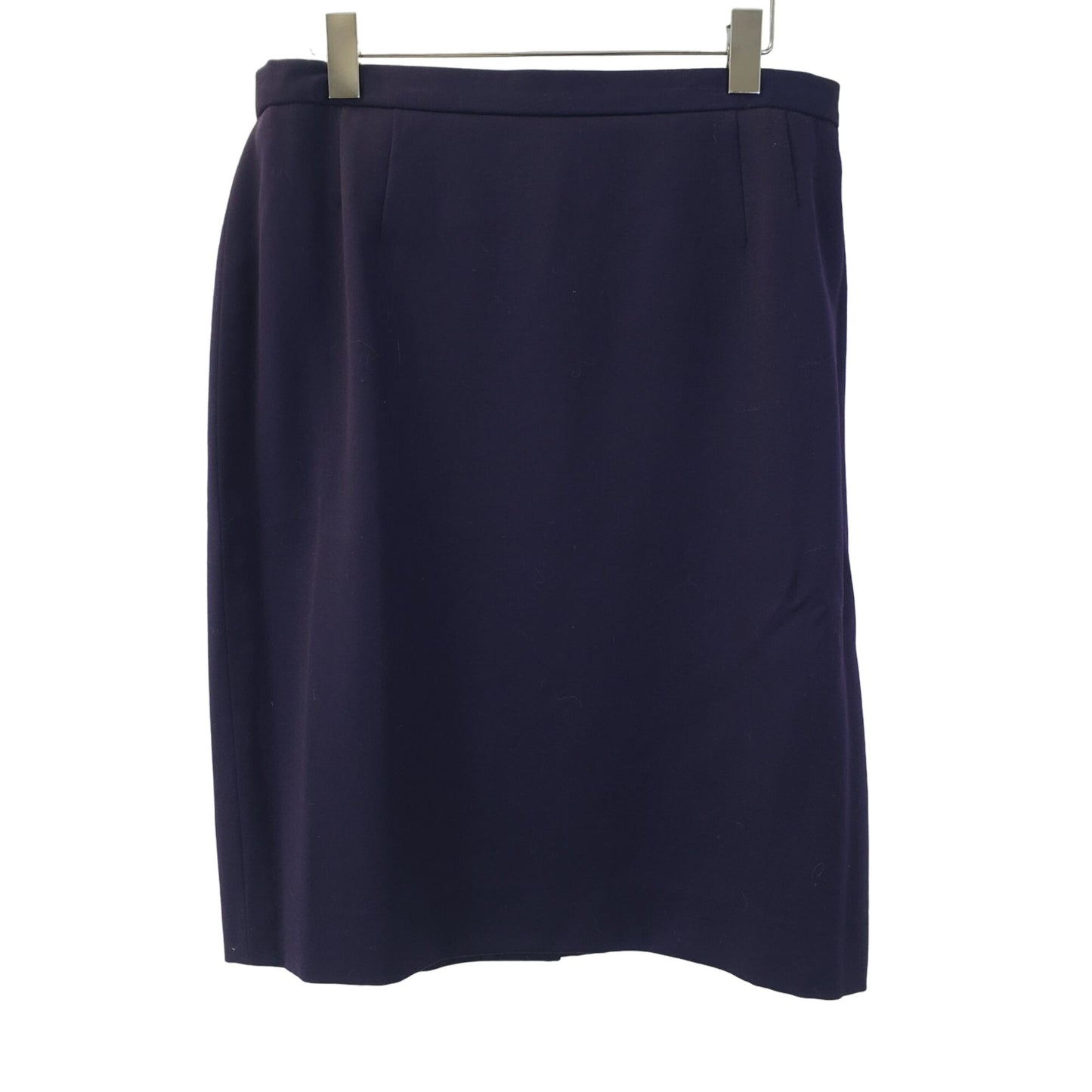 Escada Wool Royal Purple Pencil Skirt Size 44/US Large