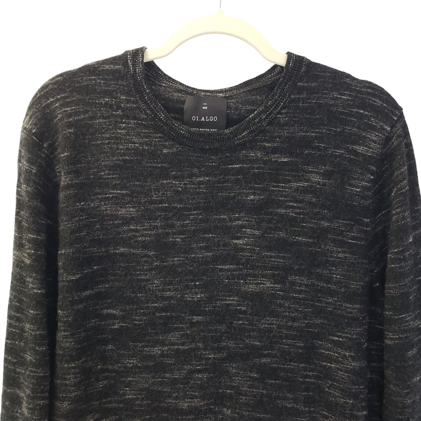 01.ALGO 100% Merino Wool Heathered Sweater Size Large