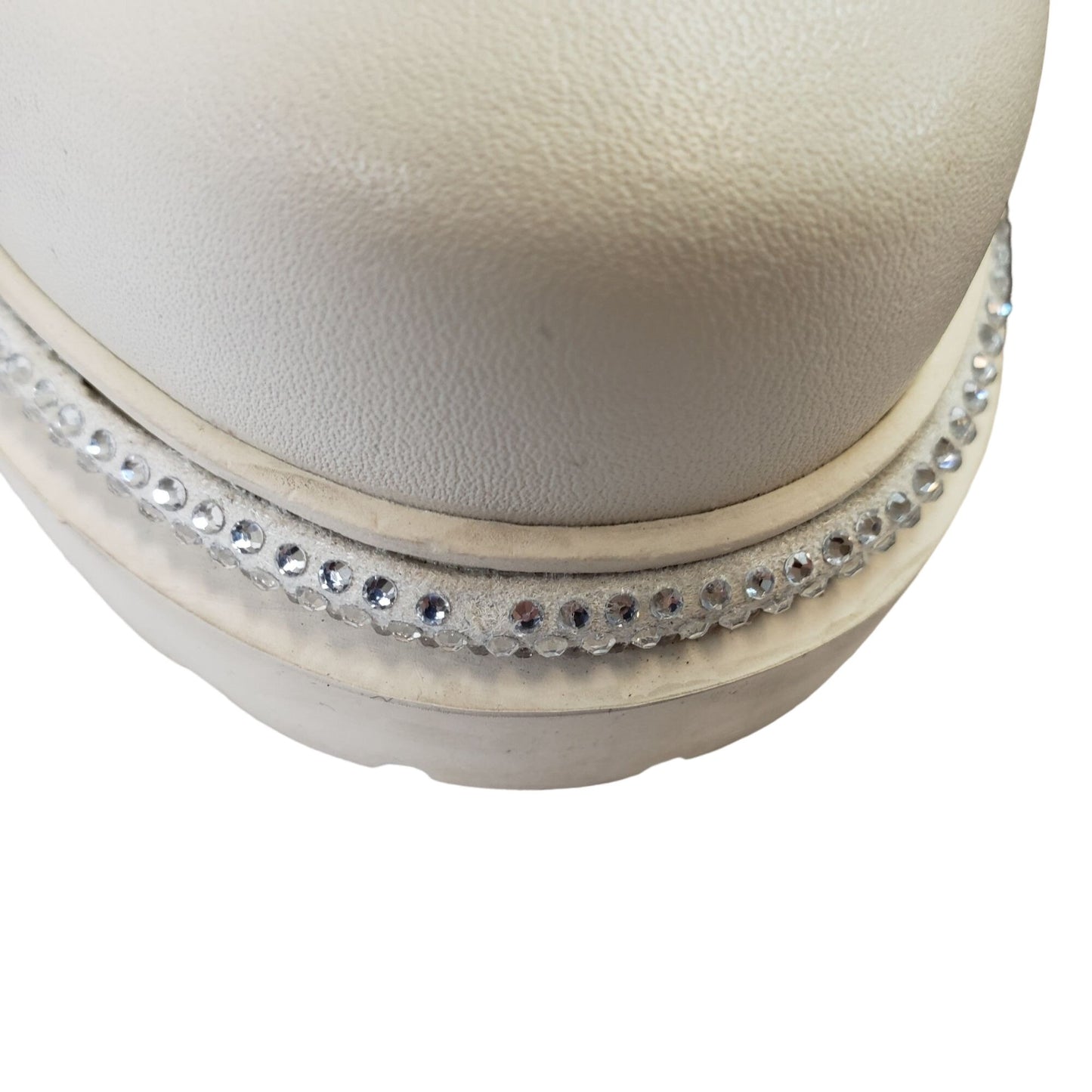 Unbranded Vegan Leather Crystal Embellished Chelsea Snake Boots Size 39/8.5 US