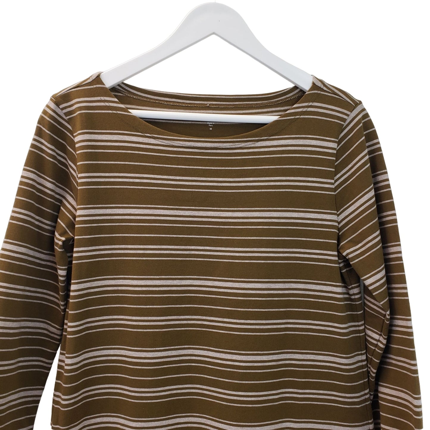 Garnet Hill Striped Casual Shift Dress Size 8