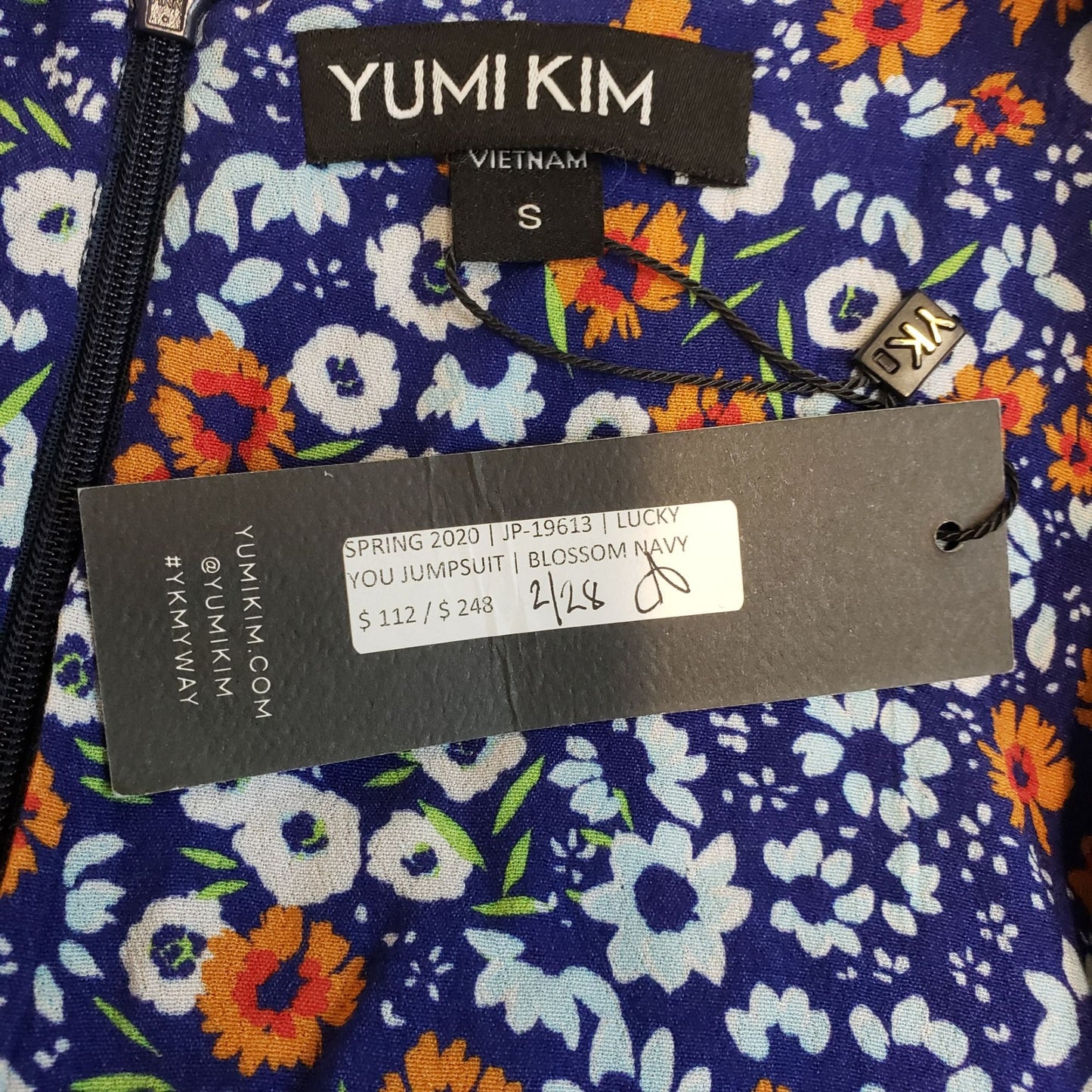 NWT Yumi Kim Lucky You Jumpsuit in Blossom Navy Size Small