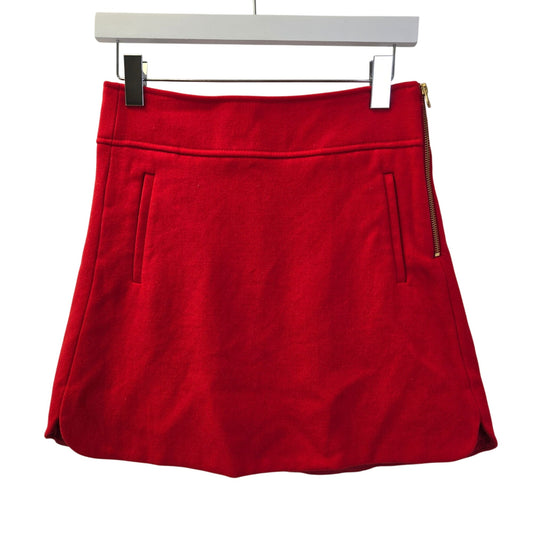 J. Crew 100% Wool Side Zip Mini Skirt Size 2