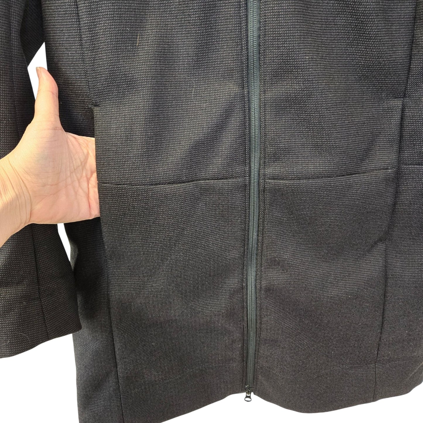 Lululemon City Softshell Tweed Hooded Longline Jacket Size 10