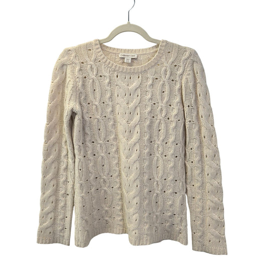 Coldwater Creek Wool Blend Open Cable Knit Sweater Size XS