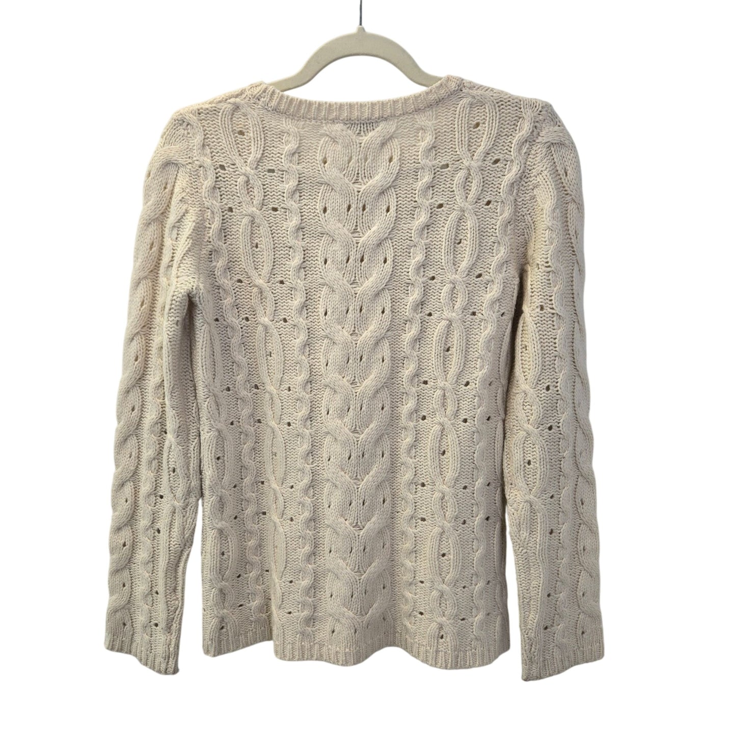 Coldwater Creek Wool Blend Open Cable Knit Sweater Size XS