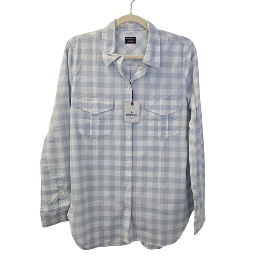 NWT UNTUCKit Santa Marzi Plaid Long Sleeve Button Down Shirt Size 10