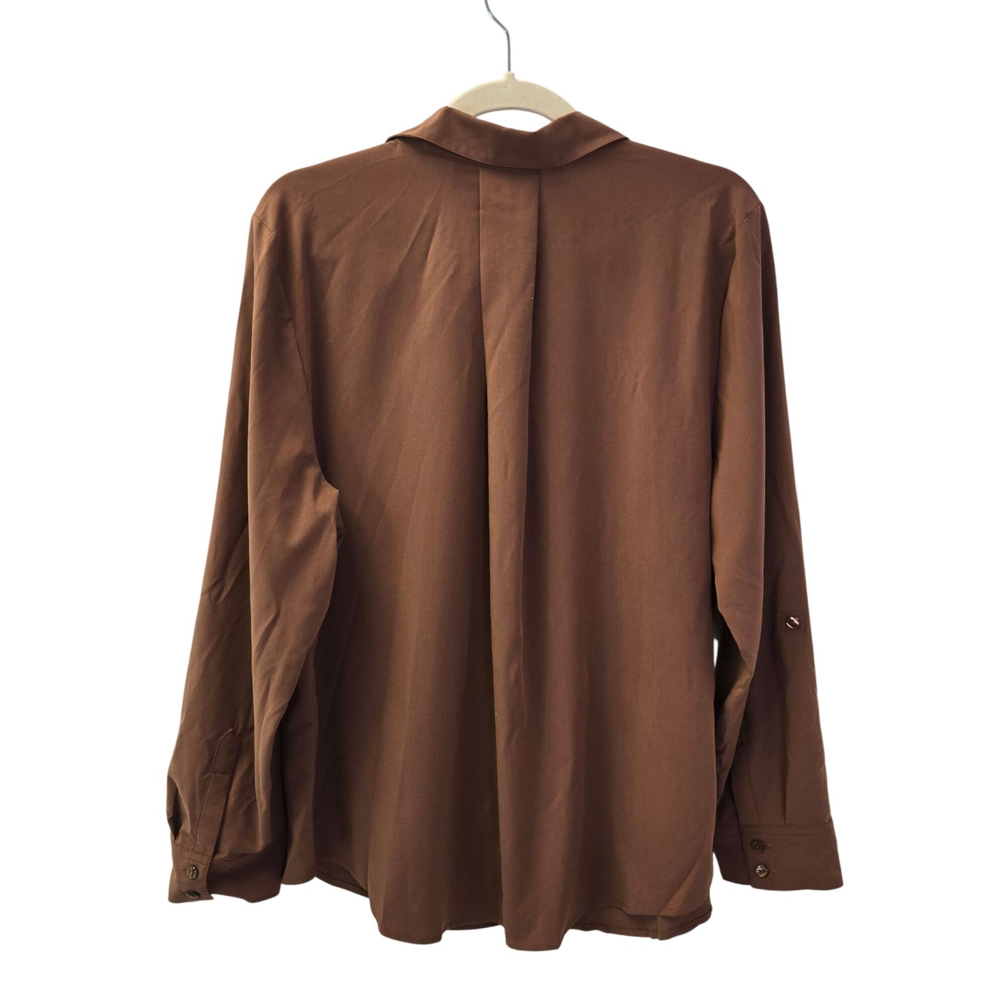 NWT Chico's Silky Soft Relaxed Hidden Button Down Shirt Size Chico's 2/Large