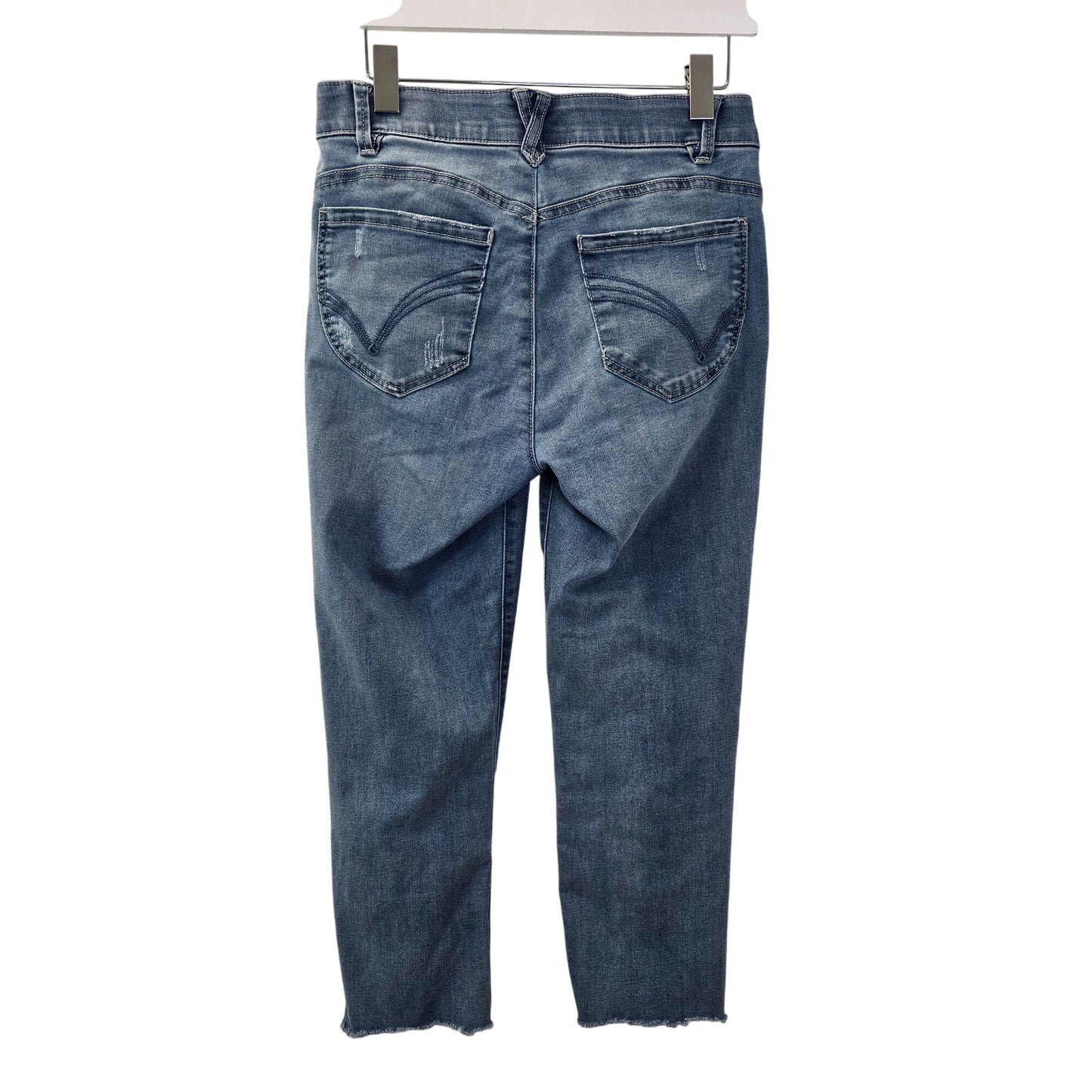 Democracy "Ab"technology Distressed Raw Hem Crop Jeans Size 6