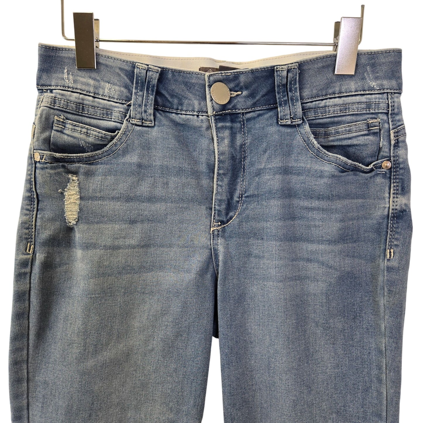 Democracy "Ab"technology Distressed Raw Hem Crop Jeans Size 6