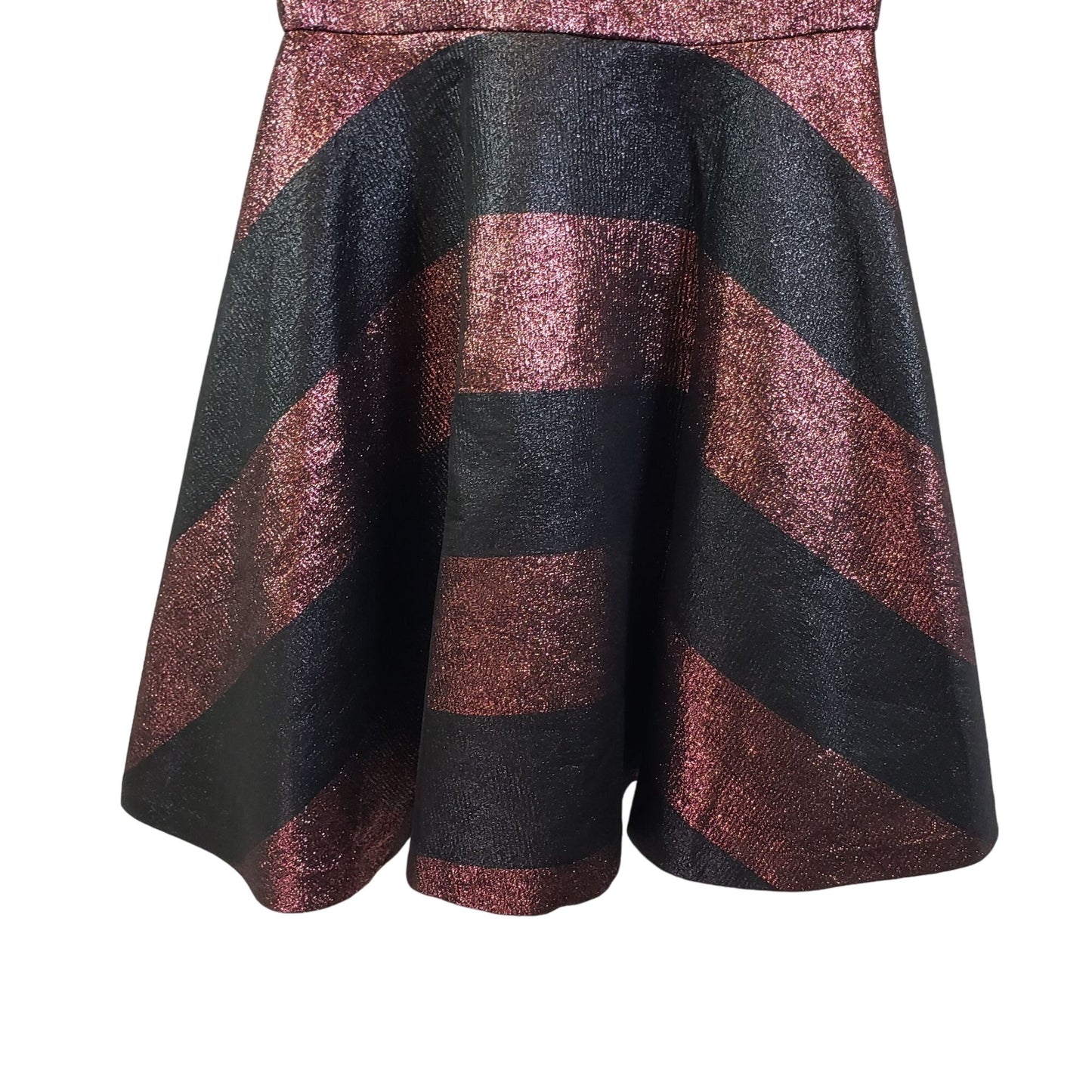 NWT Alice + Olivia Foss Wool Blend Metallic Cutout Dress Size 8