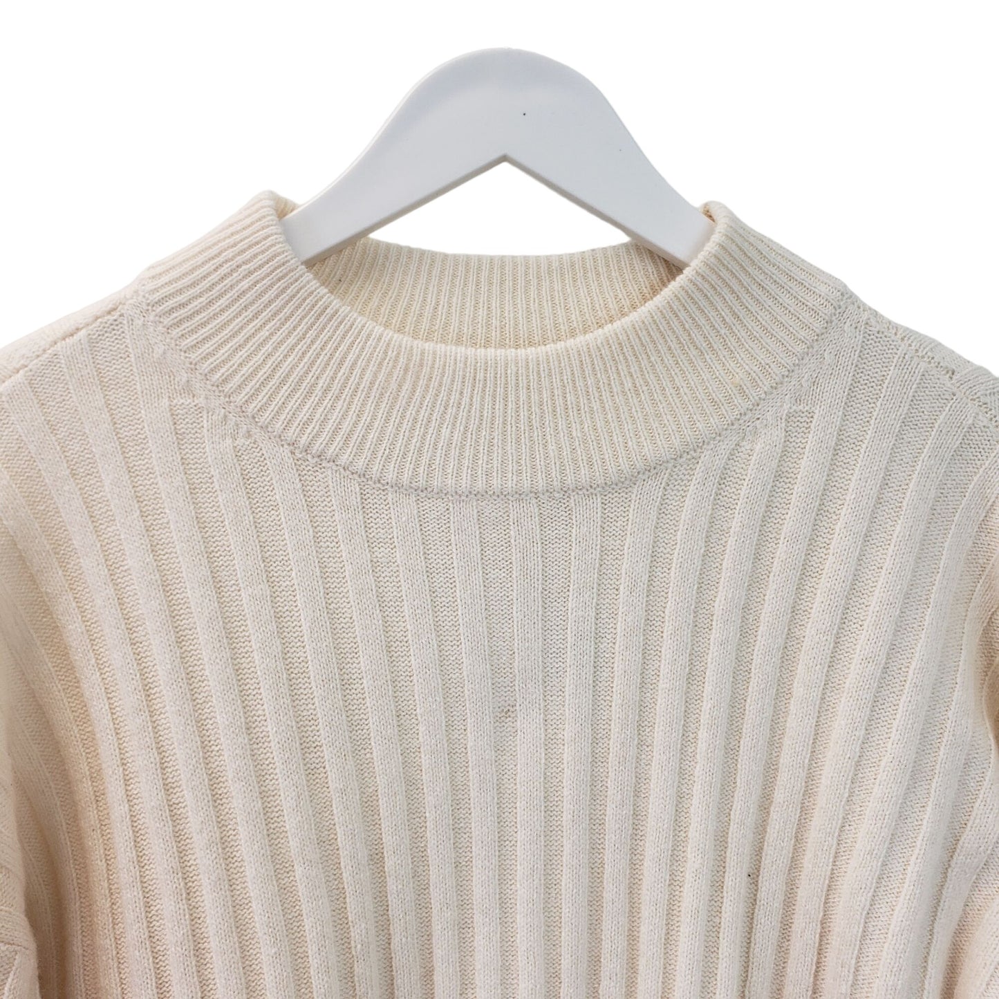 NWT Madewell Wool Blend Levi Ribbed Mock Cropped Sweater Size Medium