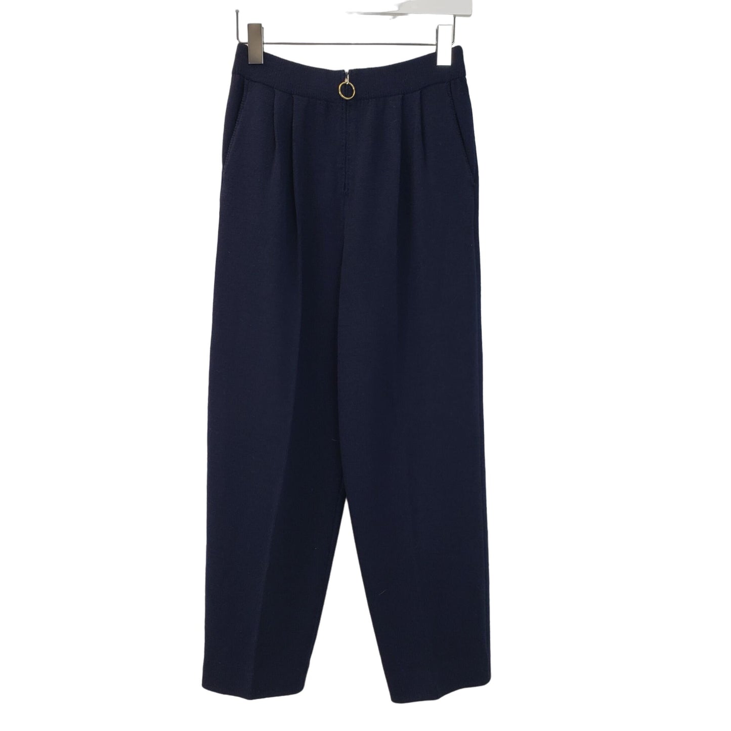 St. John Santana Knit Zip Front High Rise Pants Size 6