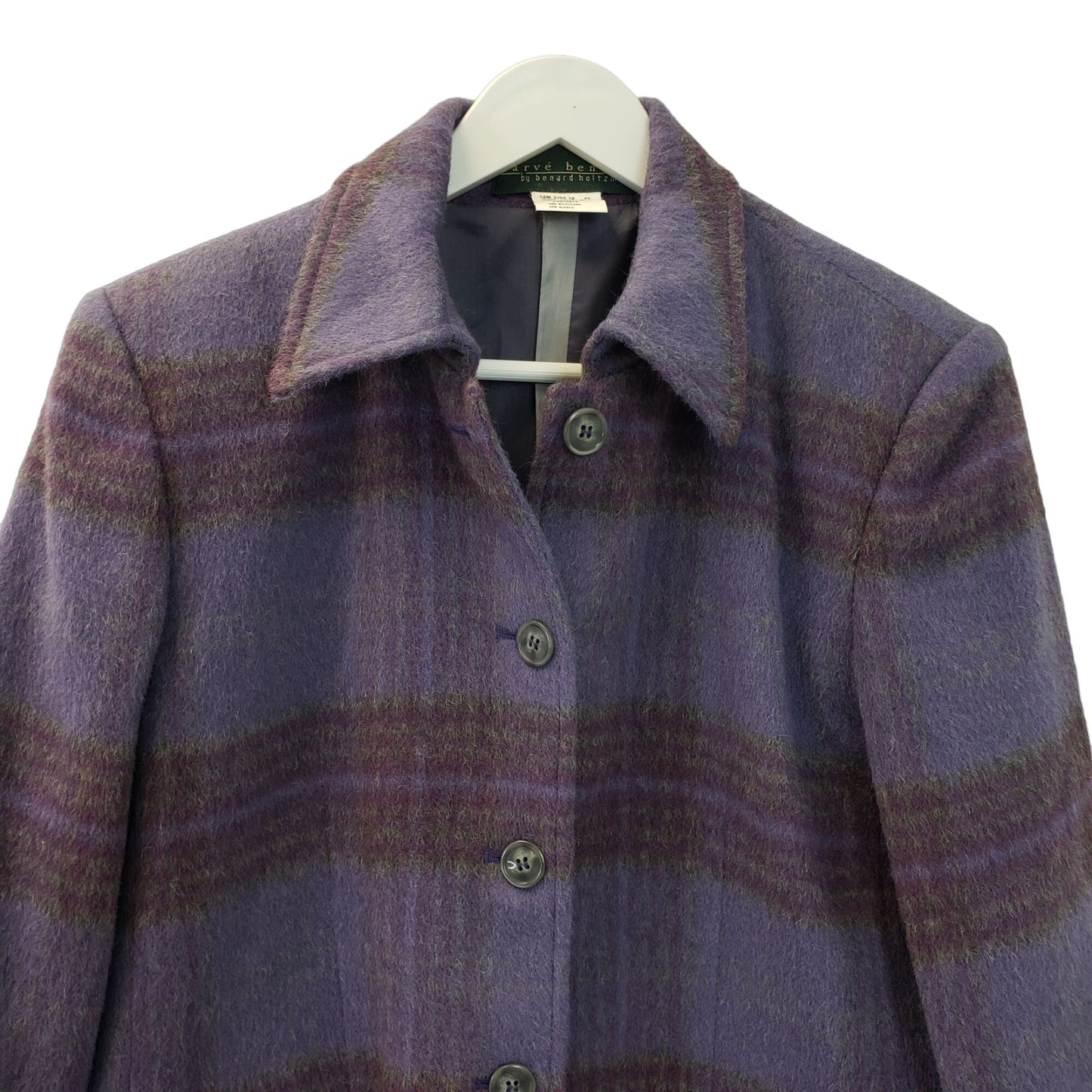 Harve Benard Wool & Alpaca Blend Plaid Jacket Size 8