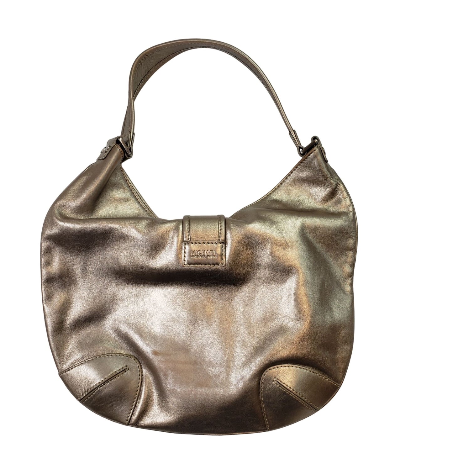 Michael Michael Kors Gold Metallic Leather Boho Handbag