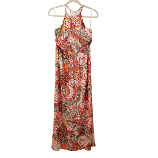 Loft Floral Halter Style Maxi Dress Size 2