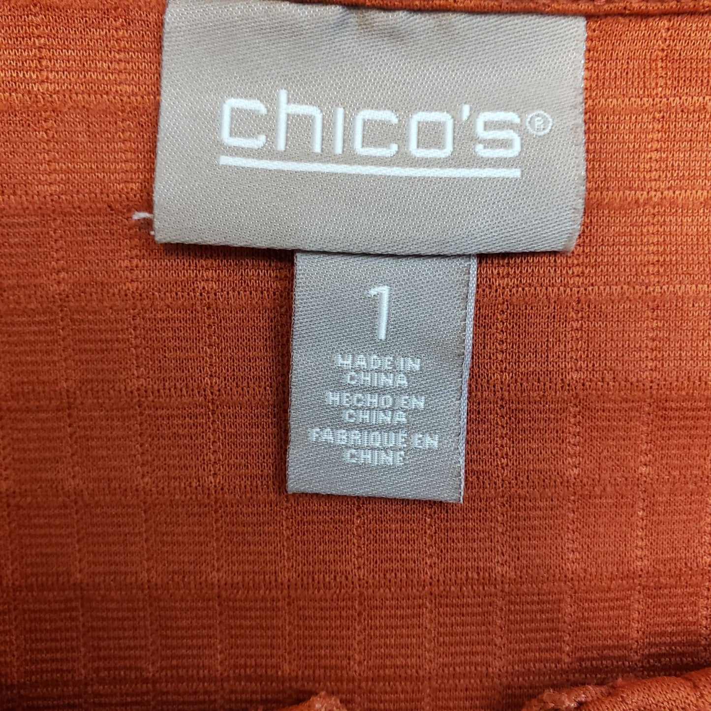 Chico's Full Zip Quilted Jacket Size Chico's 1/Medium