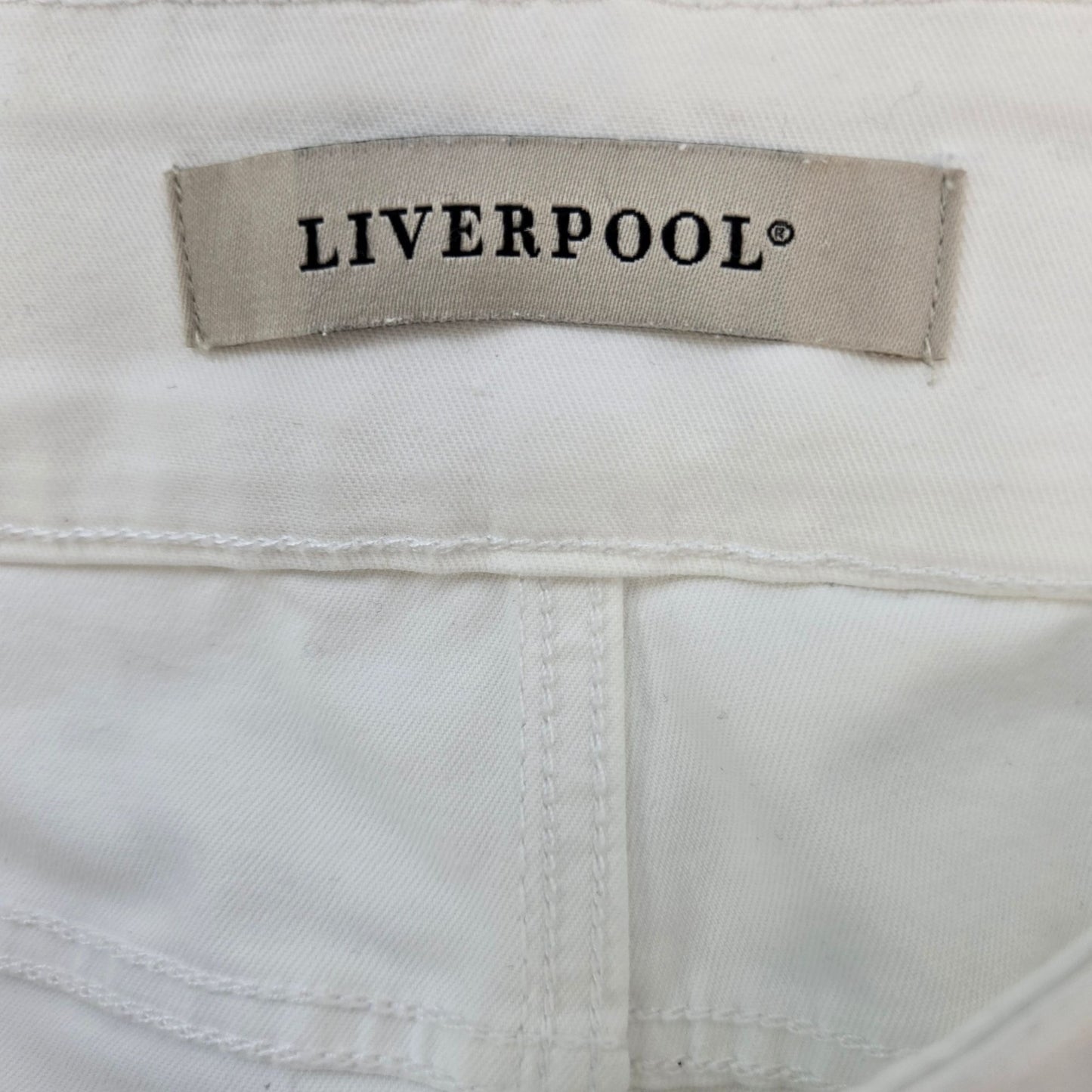 Liverpool The Ankle Skinny White Pull On Jegging Pants Size 10