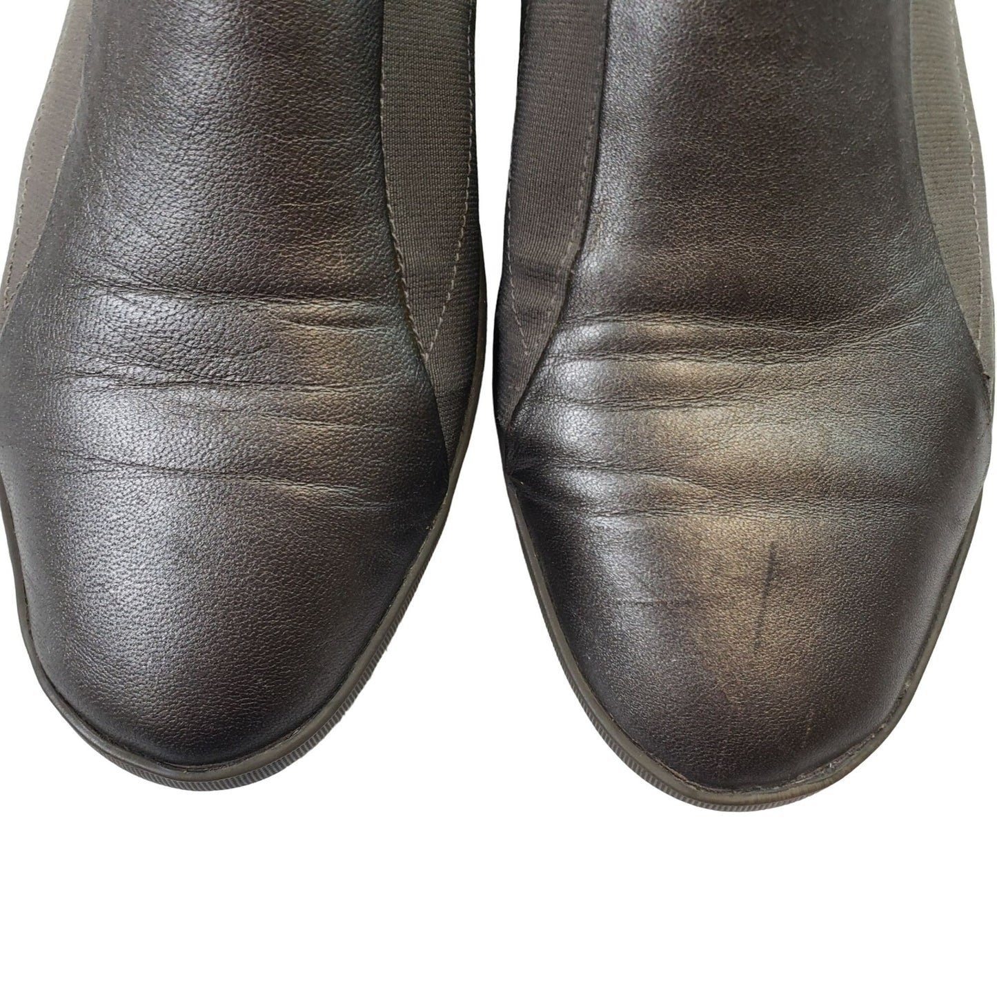 Eileen Fisher Metallic Stretch Leather Loafers Size 10